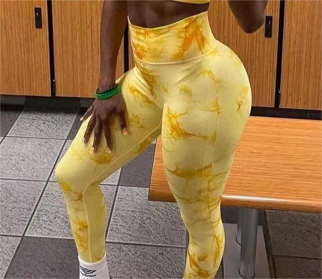 Allrj Ella Tie Dye Seamless Gym Leggings