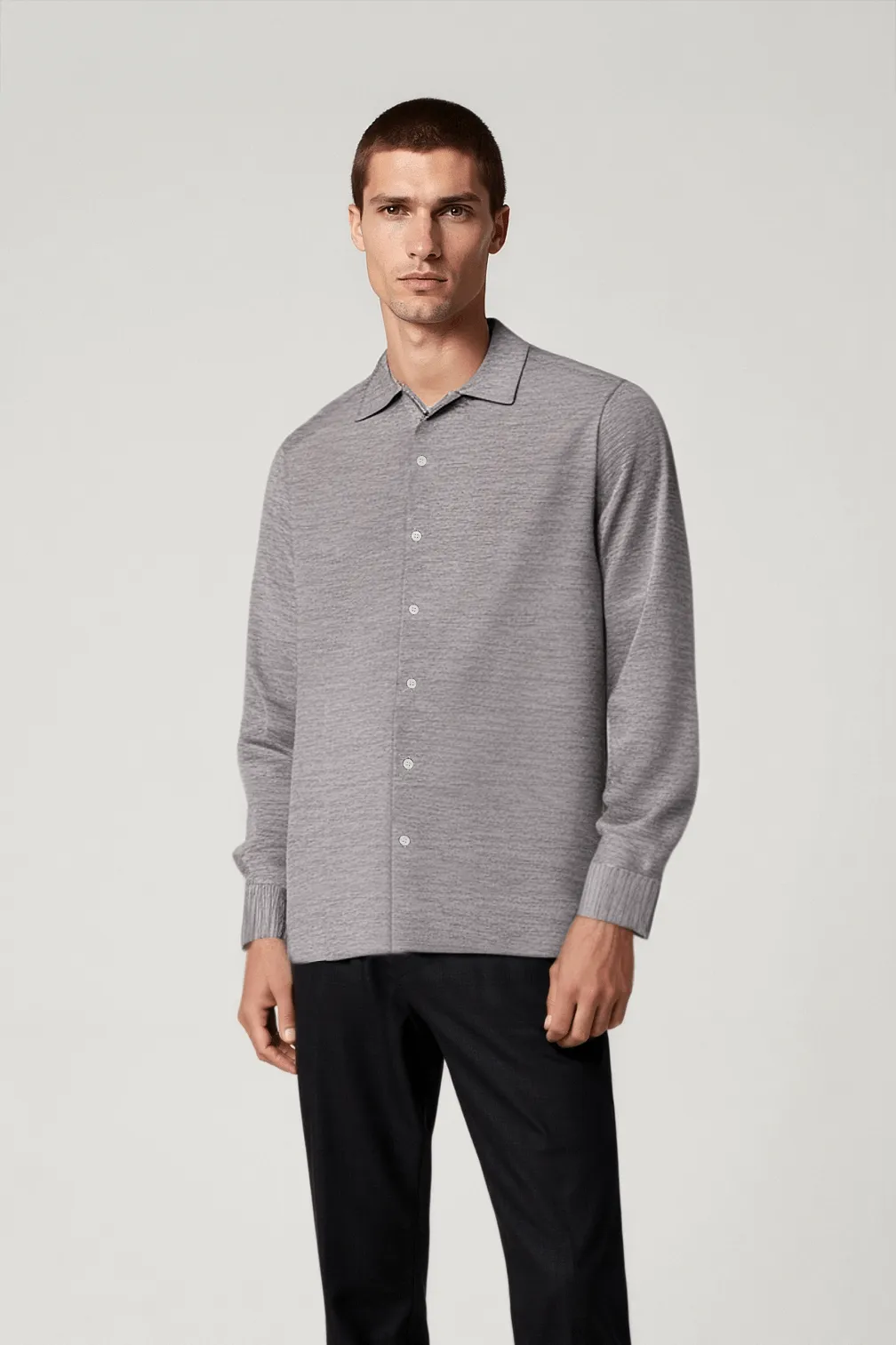 Ash Grey Cotton Shirt