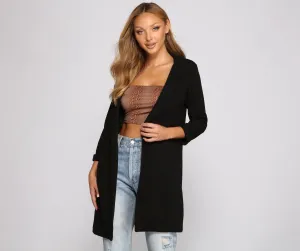 Boss Moves Crepe Long Line Blazer