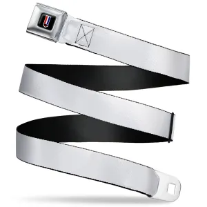 Camaro Badge Full Color Seatbelt Belt - White Webbing