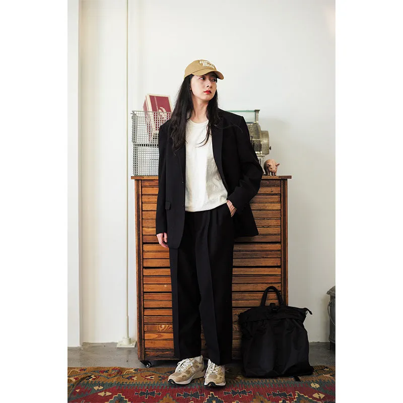 Classic Black Two-Button Blazer