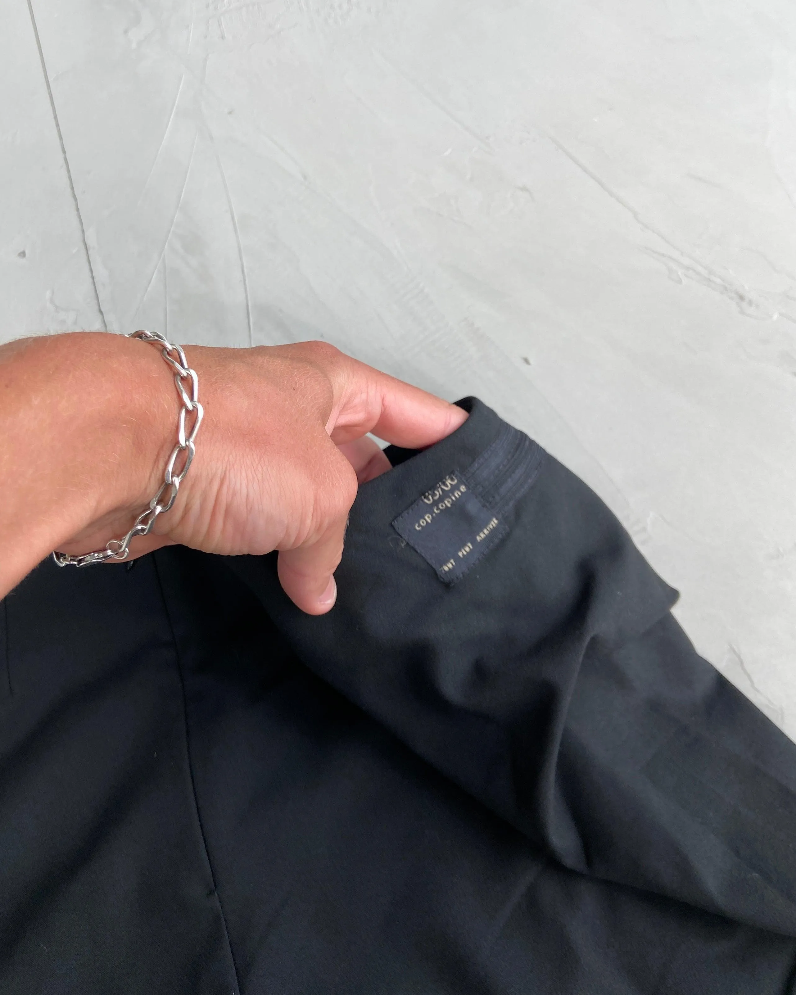 COP COPINE ASYMMETRIC BLACK MAXI SKIRT - M