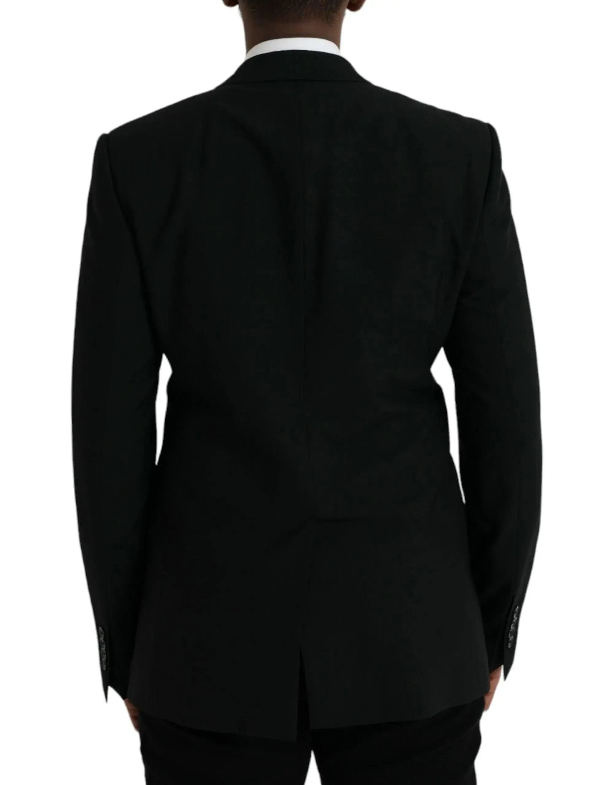 Dolce & Gabbana Black Blazer With Crown Bee Patch