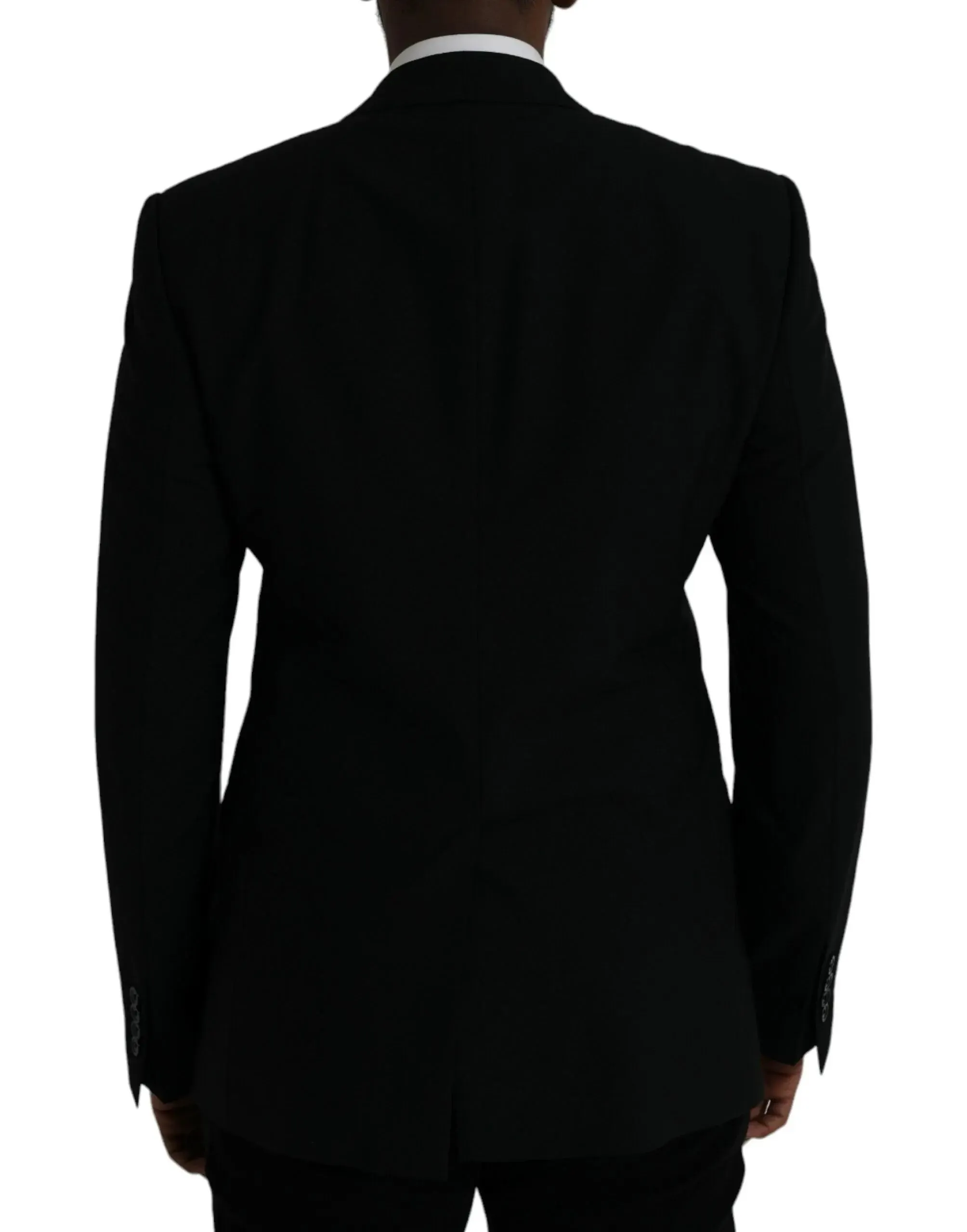 Dolce & Gabbana Black Blazer With Crown Bee Patch