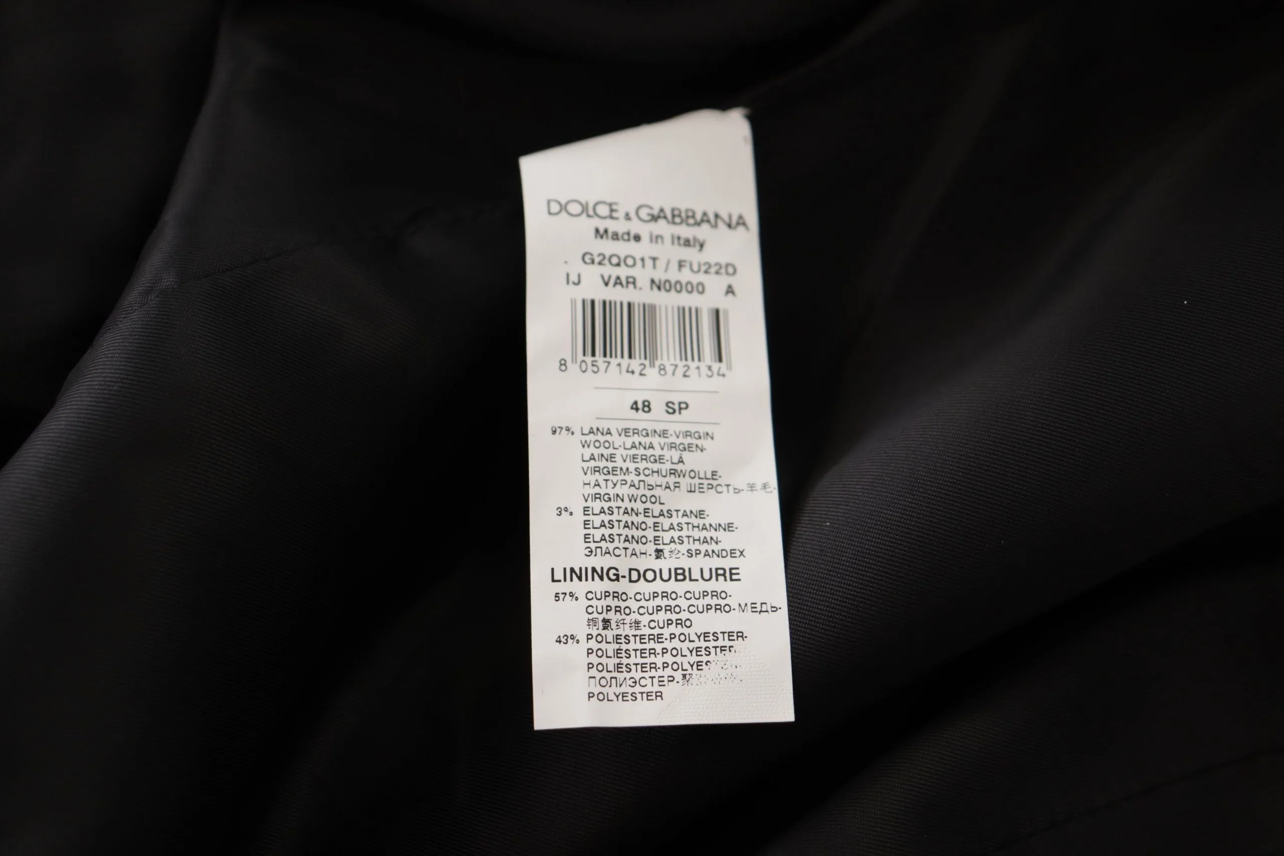 Dolce & Gabbana Elegant Slim Fit Double Breasted Wool Blazer