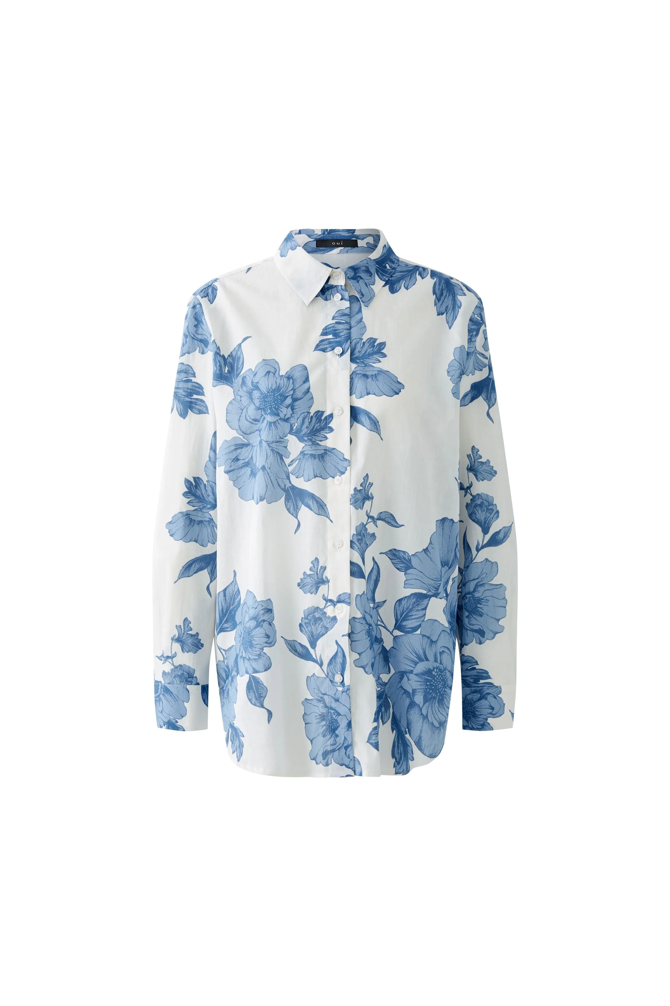 Floral Shirt - Blue/White