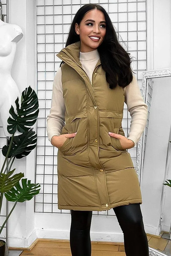Gold Hardware Panelled Padded Waistcoat