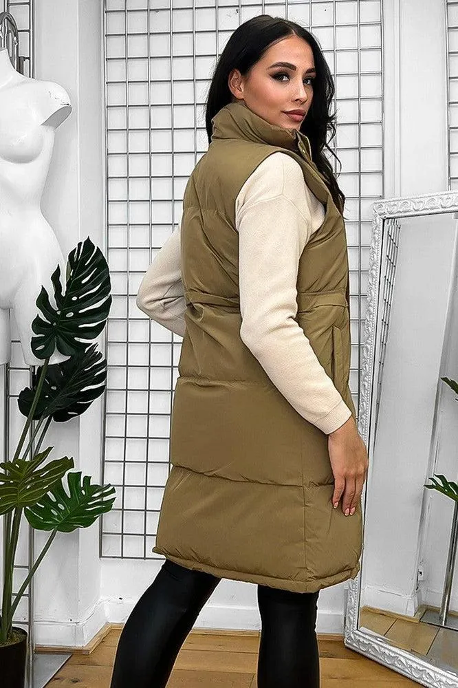 Gold Hardware Panelled Padded Waistcoat