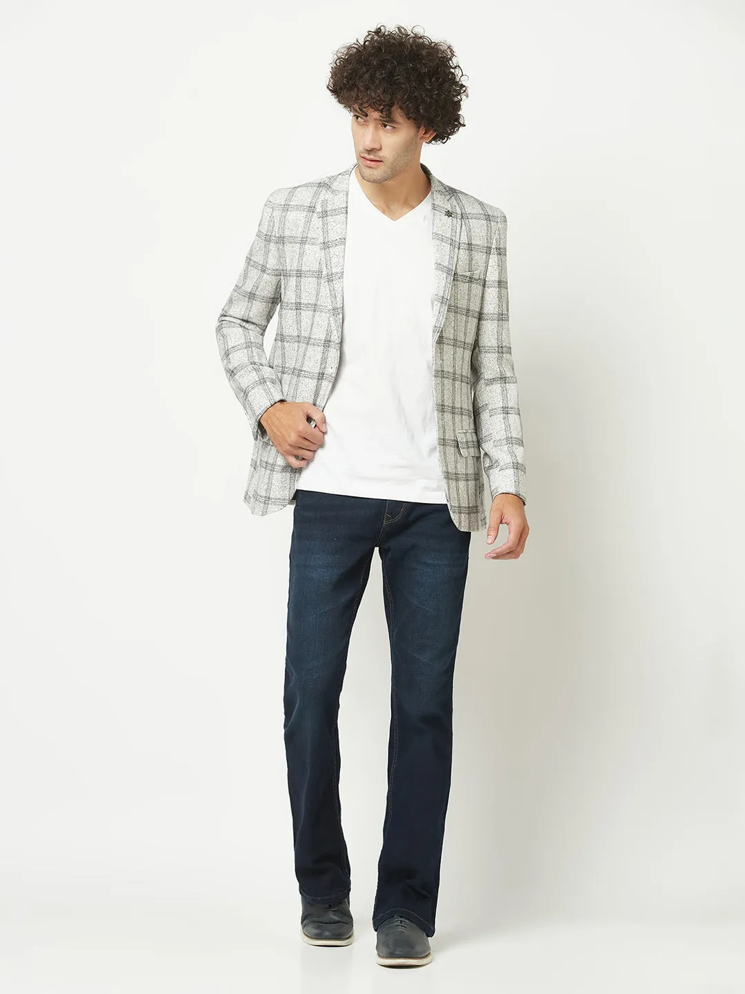 Grey Checkered Blazer
