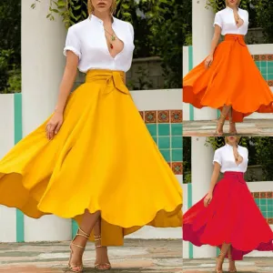 High Waist Bow Skirt