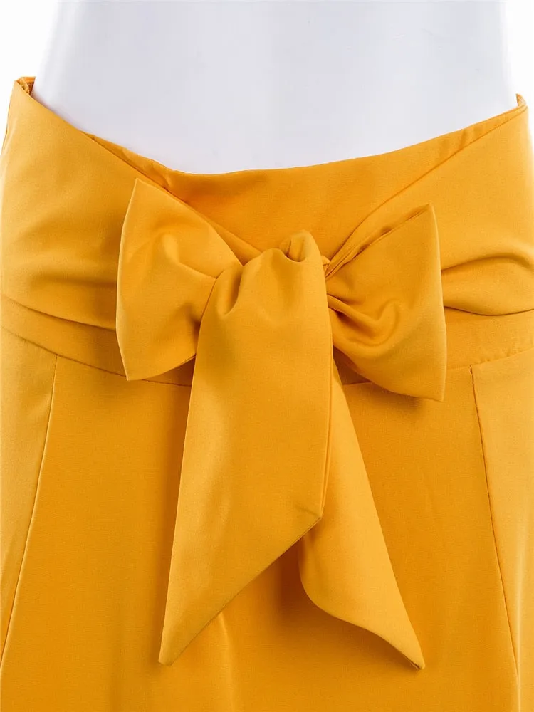 High Waist Bow Skirt