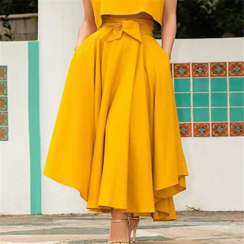 High Waist Bow Skirt