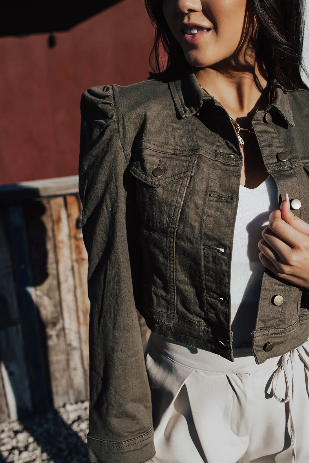 Jones Puff Sleeve Denim Jacket