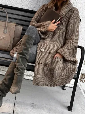收到侵权提醒，需要下架Knitted Solid Color Padded Coat