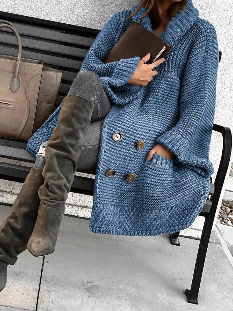 收到侵权提醒，需要下架Knitted Solid Color Padded Coat