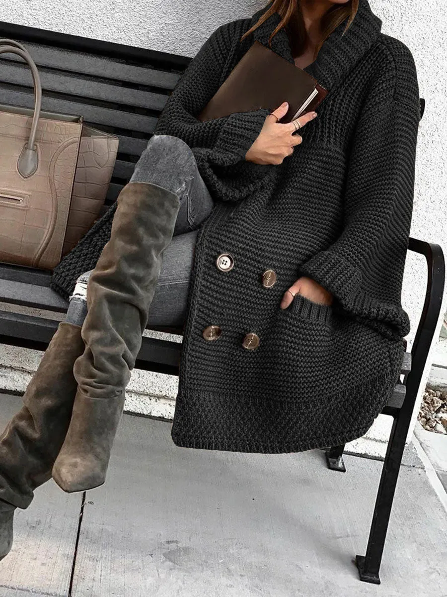 收到侵权提醒，需要下架Knitted Solid Color Padded Coat