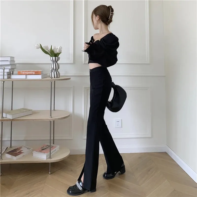 LAURA | High Waist Micro-Flared Pants