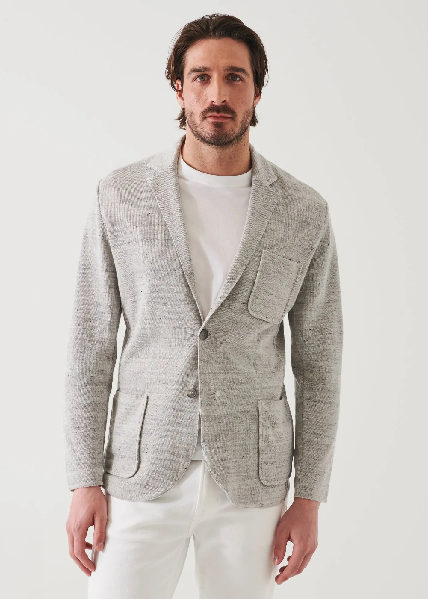 Linen Cotton Blend Blazer