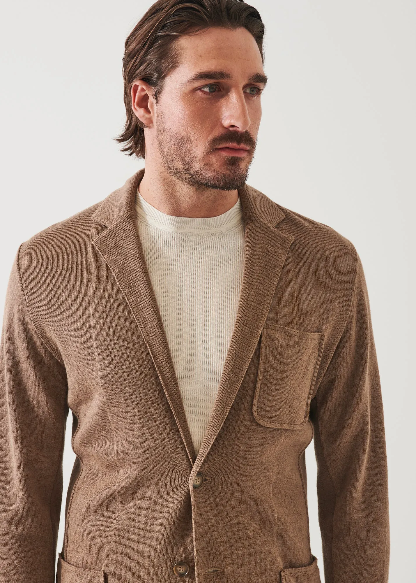 Linen Cotton Blend Blazer