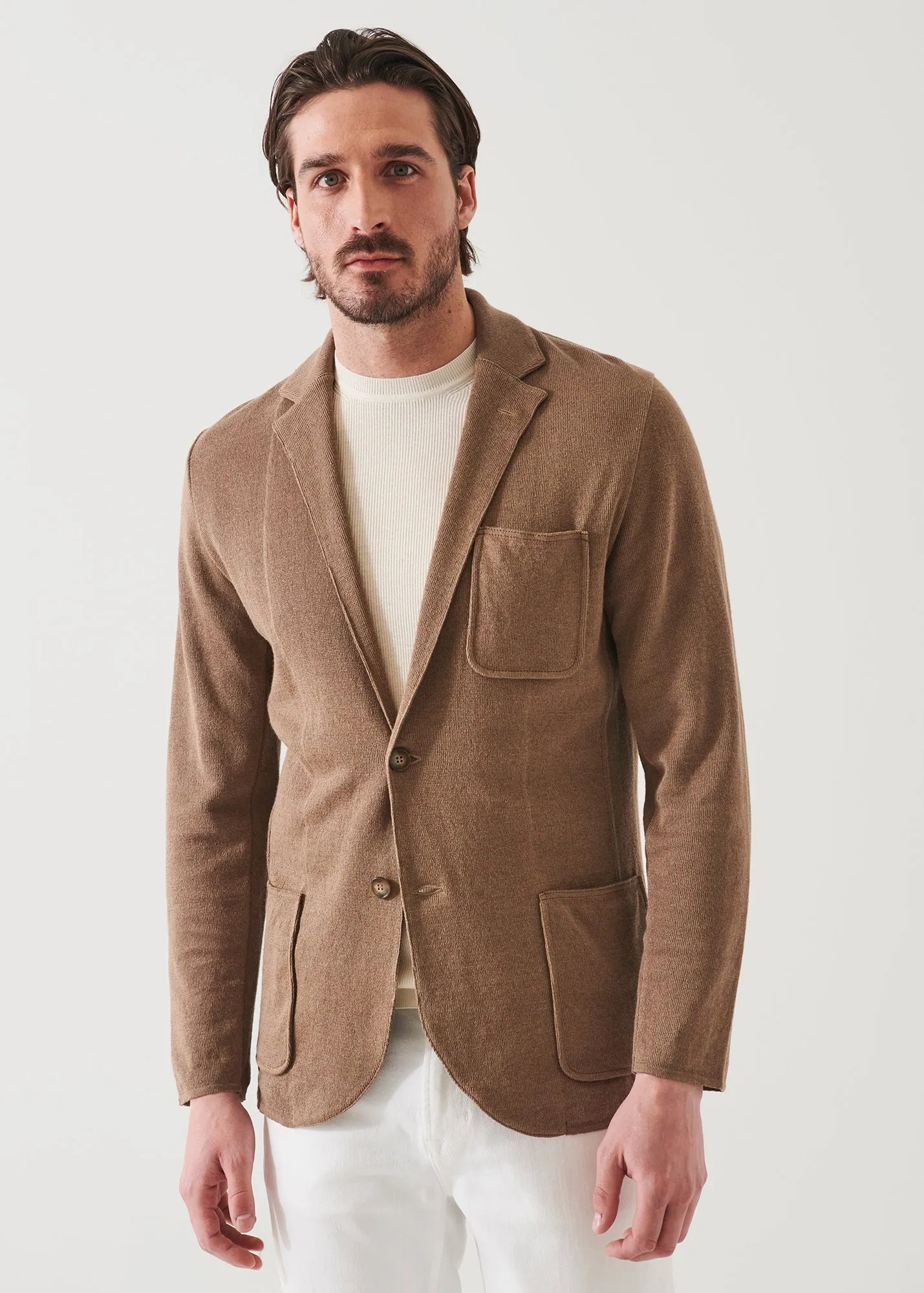 Linen Cotton Blend Blazer