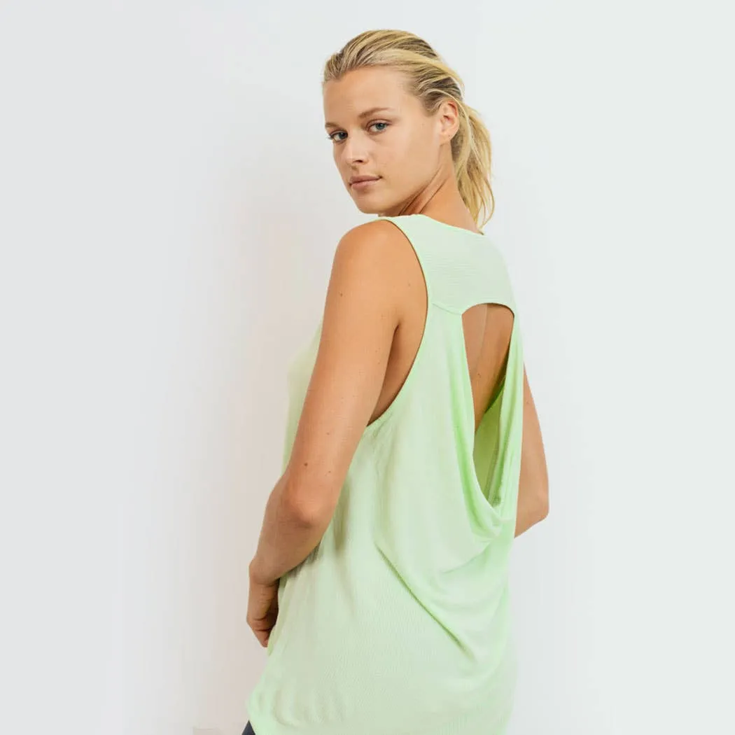 Mono B Draped-Back Longline Top
