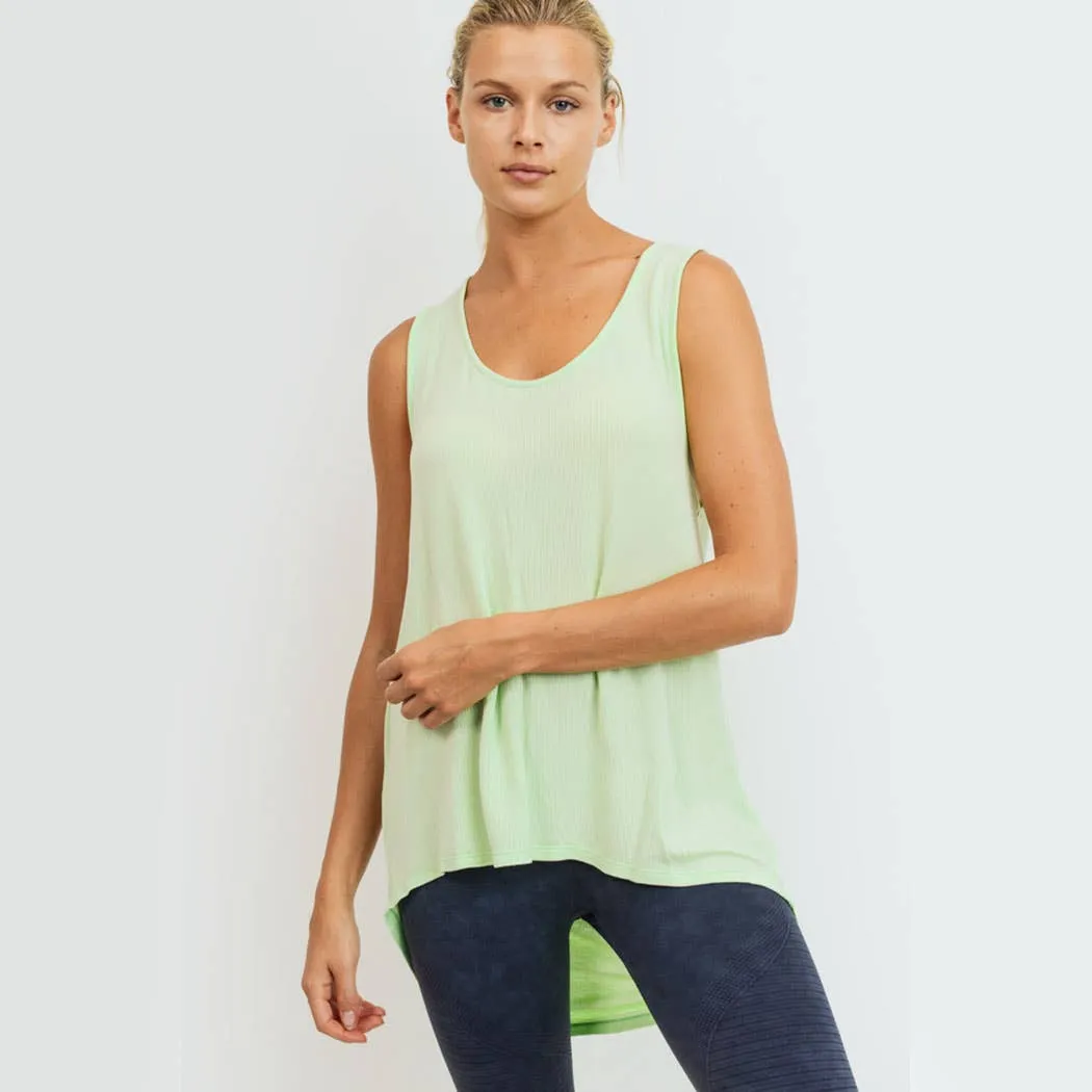 Mono B Draped-Back Longline Top