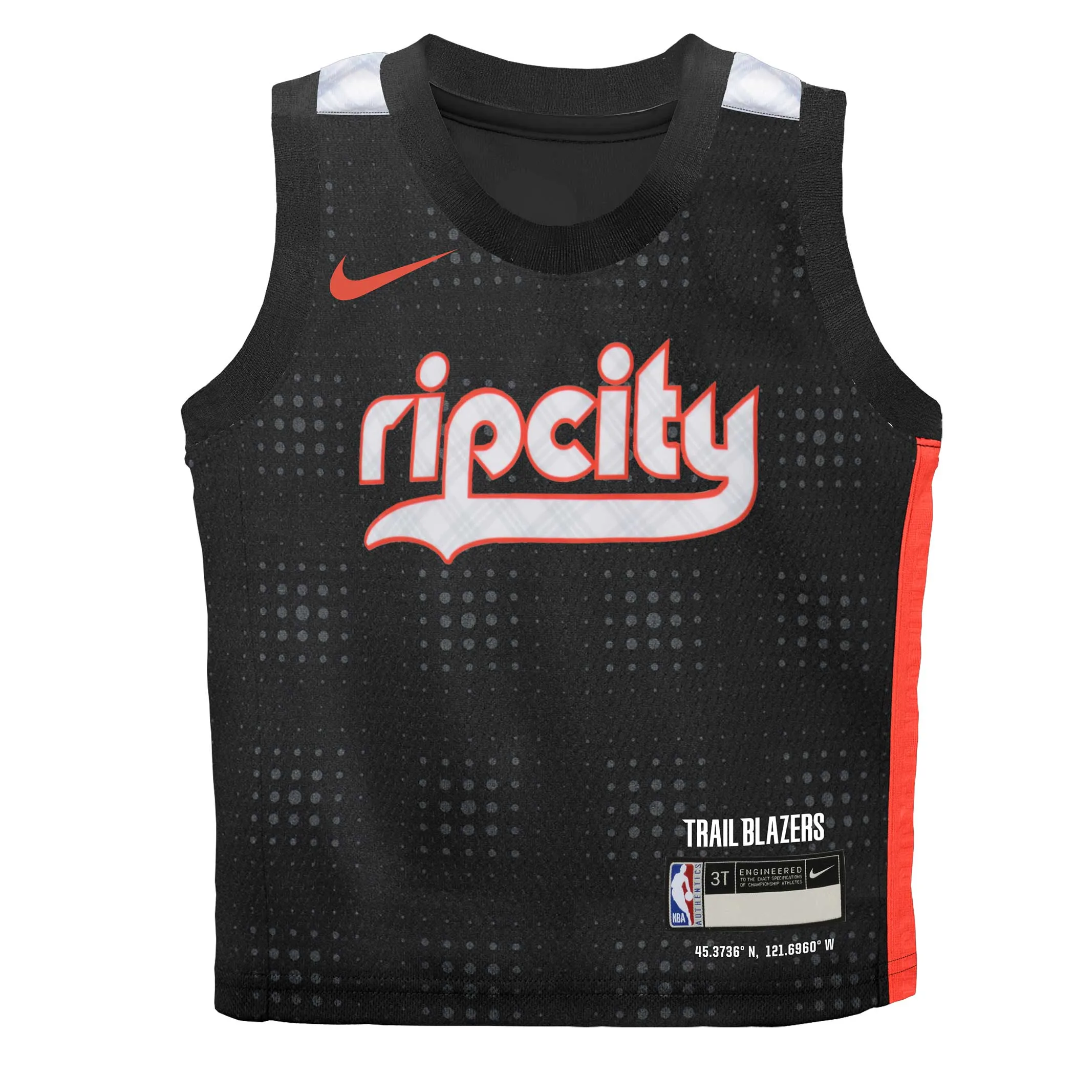 Nike Trail Blazers Kids Peak Plaid Jersey
