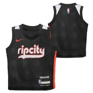 Nike Trail Blazers Kids Peak Plaid Jersey