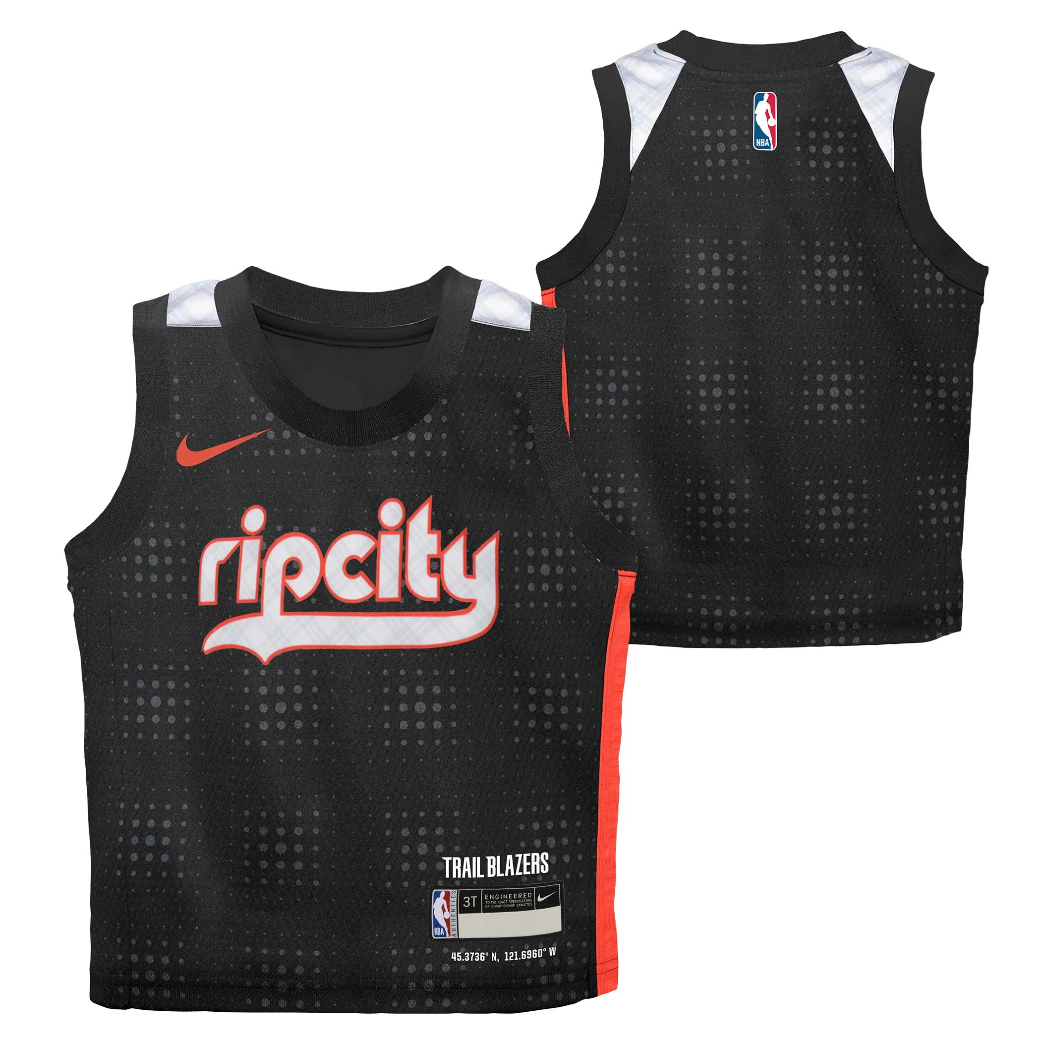Nike Trail Blazers Kids Peak Plaid Jersey