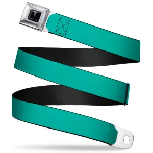 Pontiac Seatbelt Belt - Teal Webbing