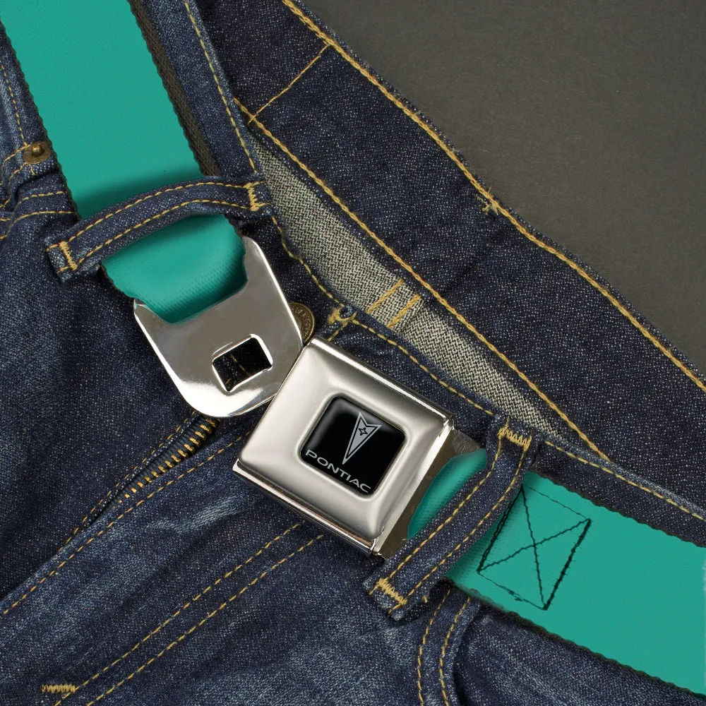 Pontiac Seatbelt Belt - Teal Webbing