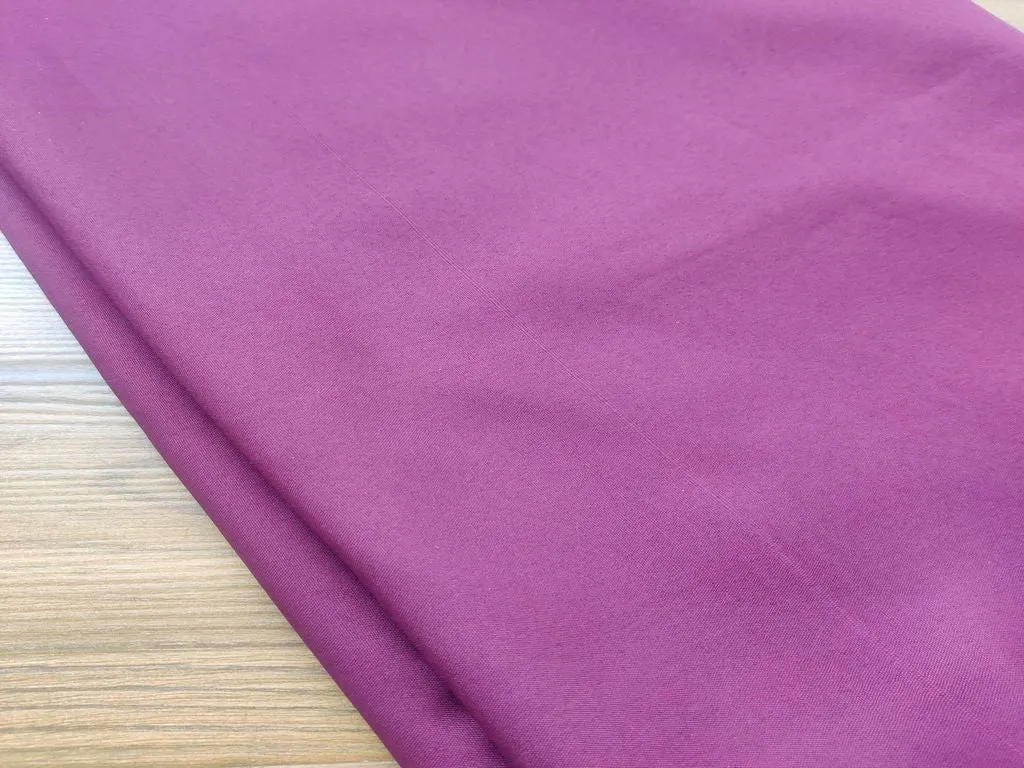 Purple Plain Crepe Fabric