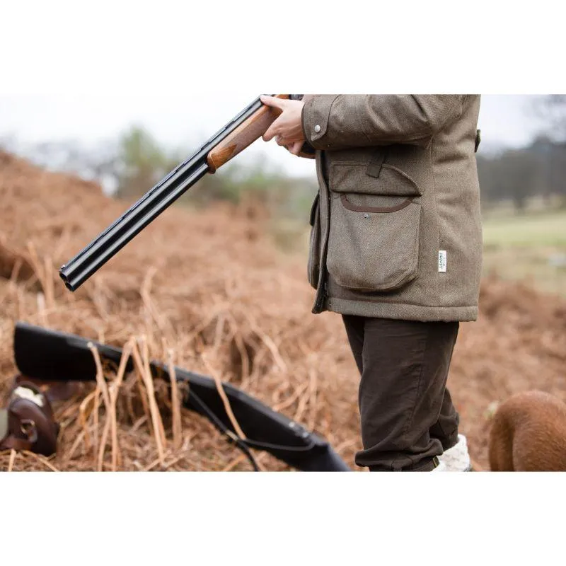 Schoffel Ptarmigan GORE-TEX Ladies Tweed Waterproof Coat - Loden Green Herringbone Tweed