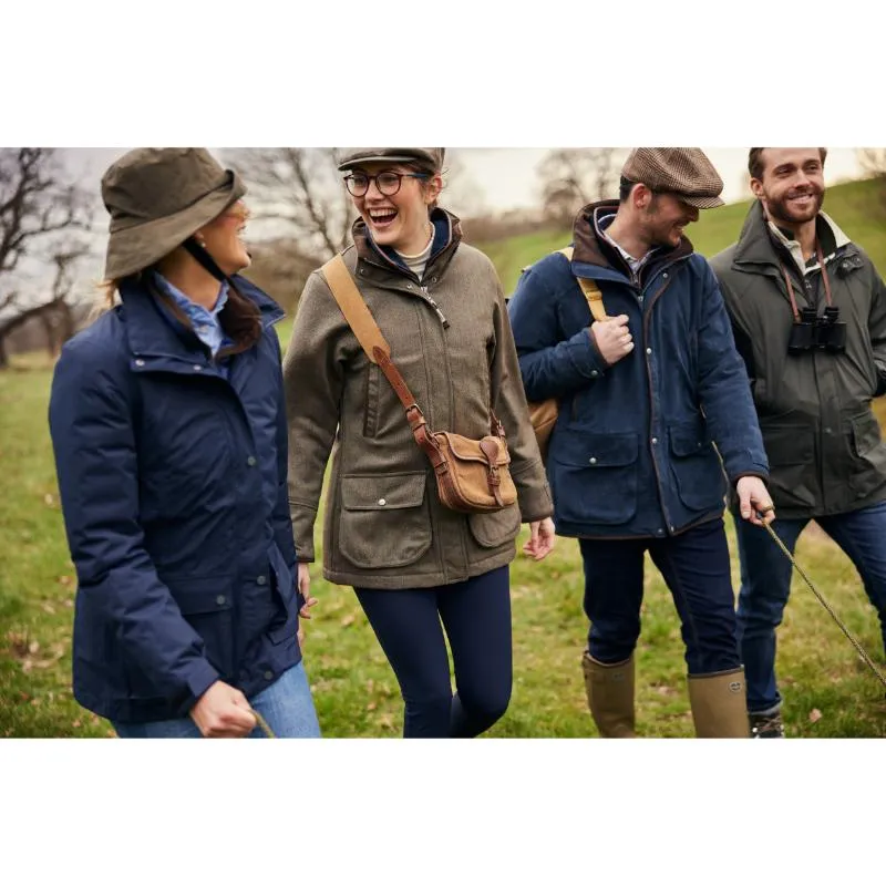 Schoffel Ptarmigan GORE-TEX Ladies Tweed Waterproof Coat - Loden Green Herringbone Tweed