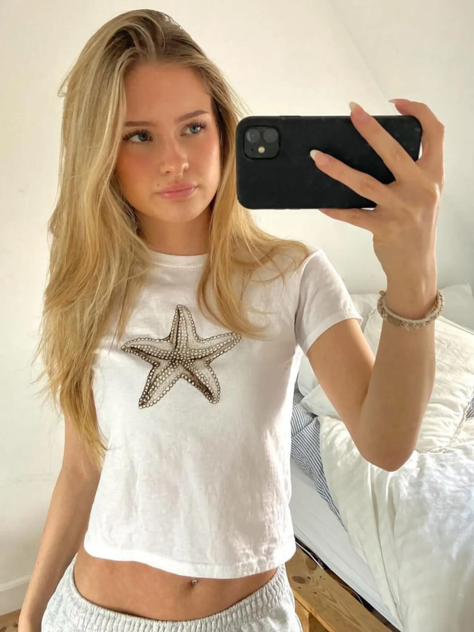 SJÖSTJÄN, BABY T-SHIRT - VIT