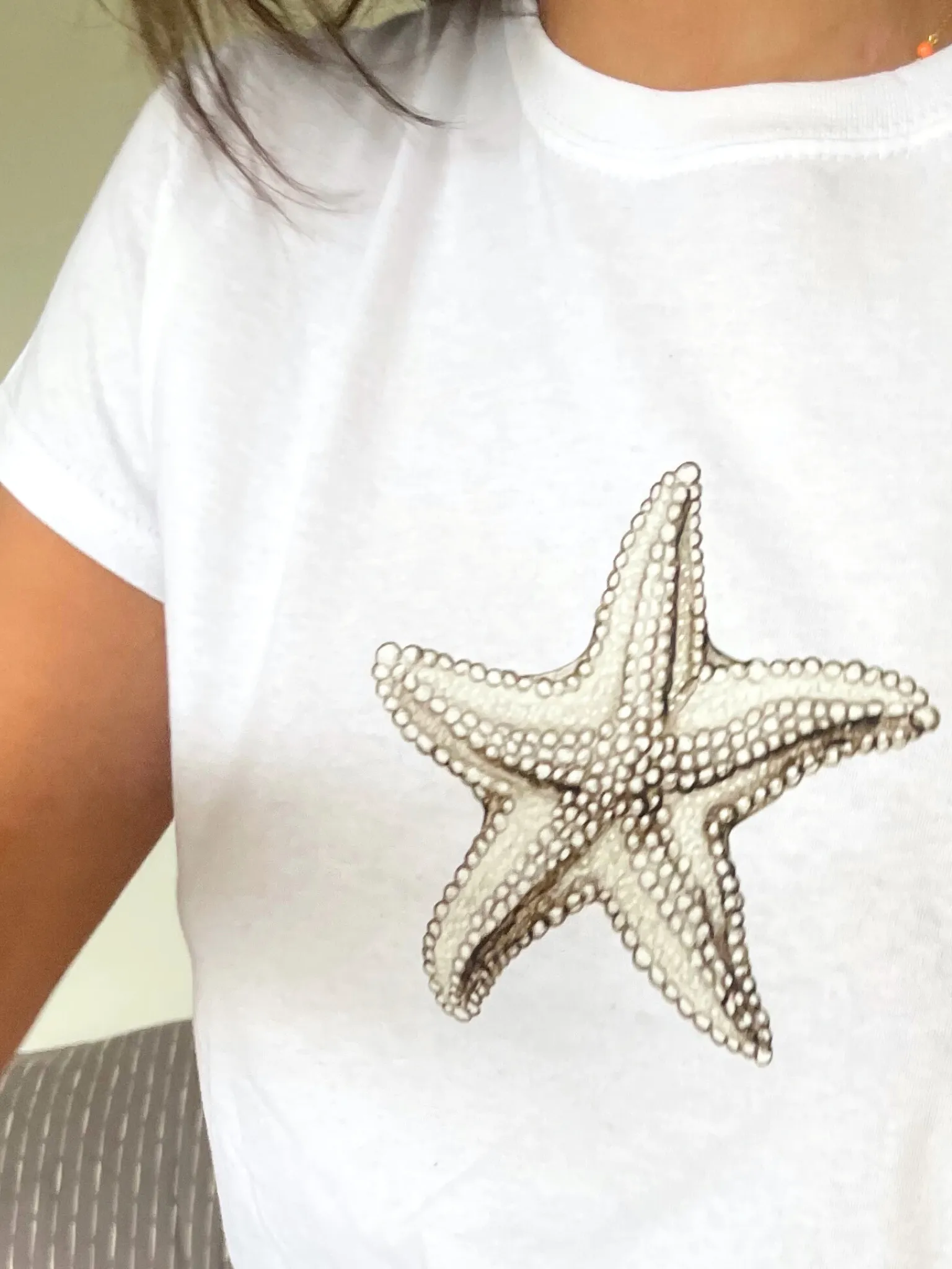 SJÖSTJÄN, BABY T-SHIRT - VIT