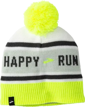 Unisex Heritage Pom Beanie (143 - Run Happy White)