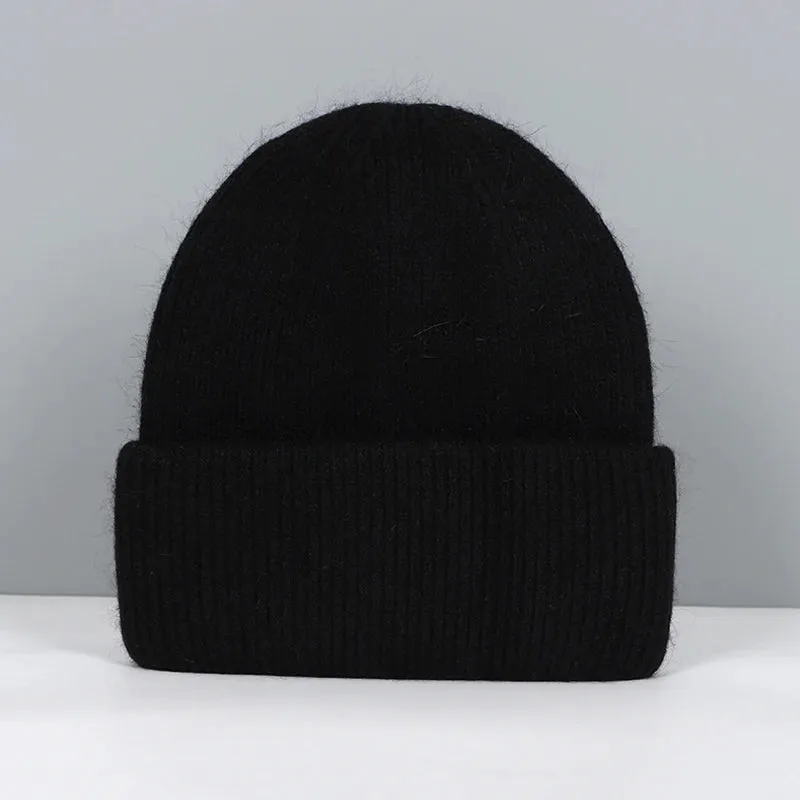 Women's Winter Beanie - Real Rabbit Fur Warm Hat