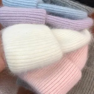 Women's Winter Beanie - Real Rabbit Fur Warm Hat