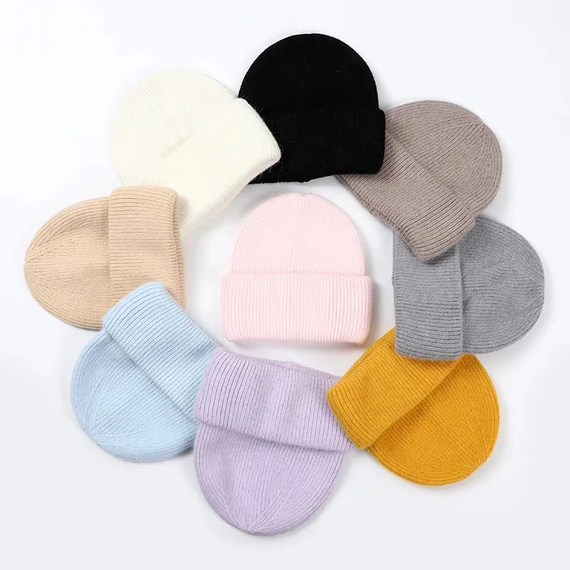 Women's Winter Beanie - Real Rabbit Fur Warm Hat