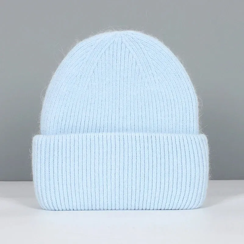 Women's Winter Beanie - Real Rabbit Fur Warm Hat